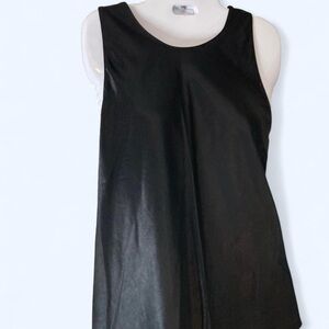 Ambercrombie & Fitch Black Satin Textured tank top NWT! L